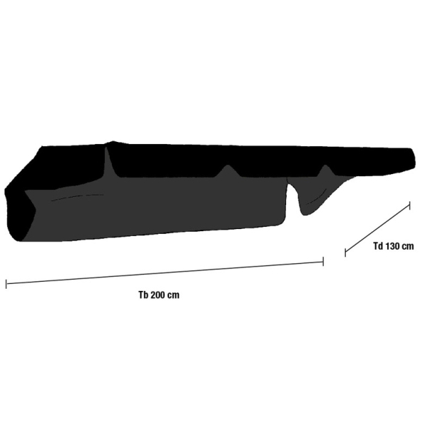 Hammocktak rakt svart
