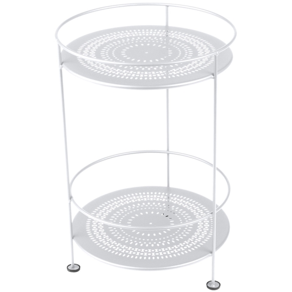 Guinguette sidobord mönstrad cotton white Ø40H62