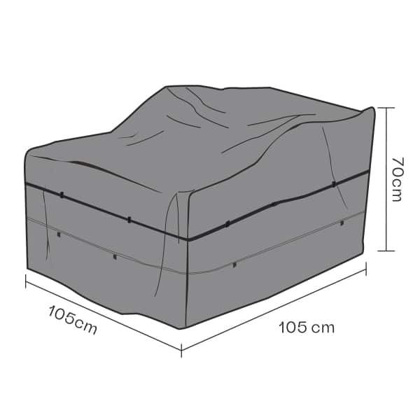 Möbelskydd fåtölj svart 105x105H70 andas
