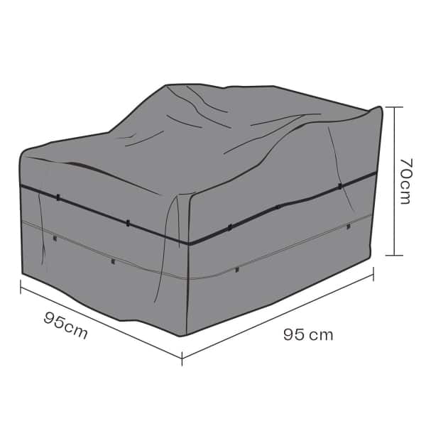 Möbelskydd fåtölj svart 95x95H70 andas