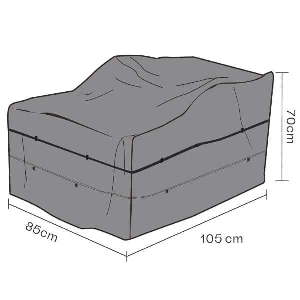 Möbelskydd fåtölj svart 85x105H70 andas