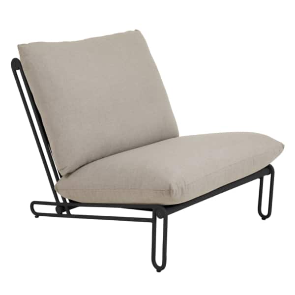 Blixt loungefåtölj Svart/Cley beige