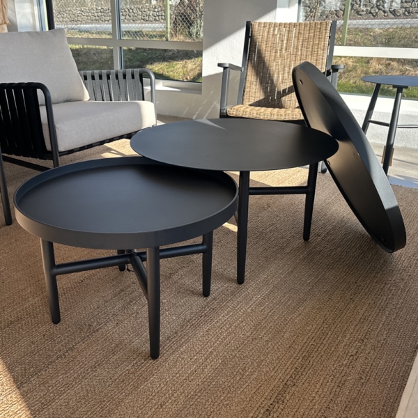 DuoTray soffbord svart set om 2 D76/61 H45/40 - Bild 2